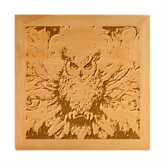 Drawing Olw Bird Wood Photo Frame Cube by Ravend