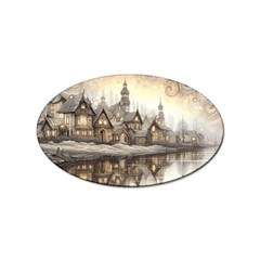 Building Landmark Sticker (oval) by Ravend