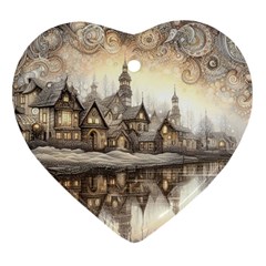 Building Landmark Heart Ornament (two Sides)