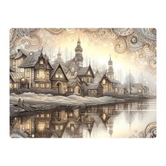 Building Landmark Two Sides Premium Plush Fleece Blanket (mini) by Ravend