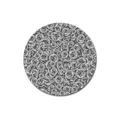 Vintage Clock Motif Pattern Magnet 3  (round) by dflcprintsclothing