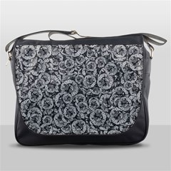 Vintage Clock Motif Pattern Messenger Bag