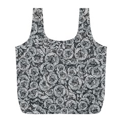 Vintage Clock Motif Pattern Full Print Recycle Bag (l)