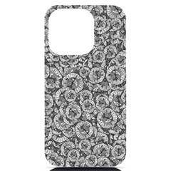 Vintage Clock Motif Pattern Iphone 14 Pro Black Uv Print Case