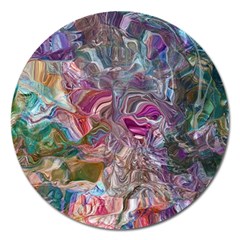 Abstract Waves Iv Magnet 5  (round) by kaleidomarblingart