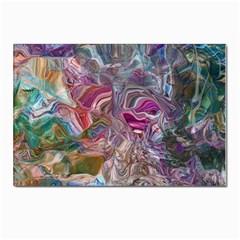 Abstract Waves Iv Postcard 4 x 6  (pkg Of 10) by kaleidomarblingart