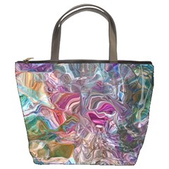 Abstract Waves Iv Bucket Bag by kaleidomarblingart