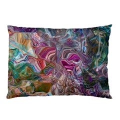 Abstract Waves Iv Pillow Case by kaleidomarblingart