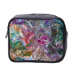 Abstract Waves Iv Mini Toiletries Bag (two Sides) by kaleidomarblingart