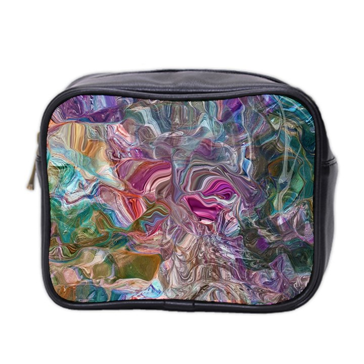 Abstract waves IV Mini Toiletries Bag (Two Sides)