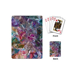 Abstract Waves Iv Playing Cards Single Design (mini) by kaleidomarblingart