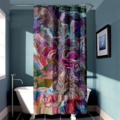 Abstract Waves Iv Shower Curtain 36  X 72  (stall)  by kaleidomarblingart