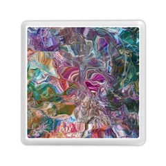 Abstract Waves Iv Memory Card Reader (square) by kaleidomarblingart