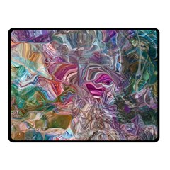 Abstract Waves Iv Two Sides Fleece Blanket (small) by kaleidomarblingart