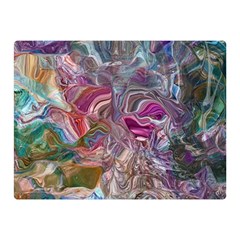 Abstract Waves Iv Two Sides Premium Plush Fleece Blanket (mini) by kaleidomarblingart