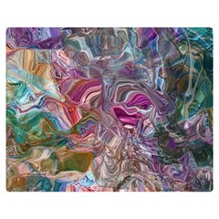 Abstract Waves Iv Two Sides Premium Plush Fleece Blanket (medium) by kaleidomarblingart