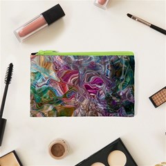 Abstract Waves Iv Cosmetic Bag (xs) by kaleidomarblingart