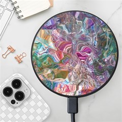 Abstract Waves Iv Wireless Fast Charger(black) by kaleidomarblingart