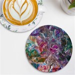 Abstract waves IV UV Print Round Tile Coaster Front