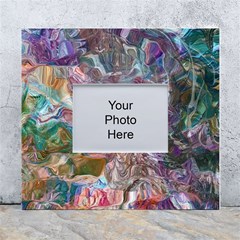 Abstract Waves Iv White Wall Photo Frame 5  X 7  by kaleidomarblingart