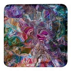 Abstract Waves Iv Square Glass Fridge Magnet (4 Pack) by kaleidomarblingart