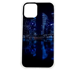 Illuminated Cityscape Against Blue Sky At Night Iphone 12 Pro Max Tpu Uv Print Case by Modalart