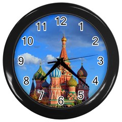 Architecture Building Cathedral Church Wall Clock (black) by Modalart