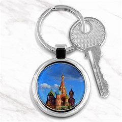 Architecture Building Cathedral Church Key Chain (round) by Modalart