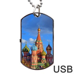 Architecture Building Cathedral Church Dog Tag Usb Flash (one Side) by Modalart