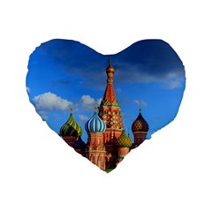 Architecture Building Cathedral Church Standard 16  Premium Heart Shape Cushions by Modalart