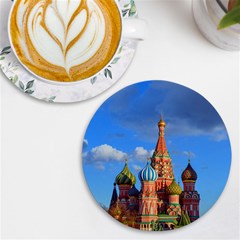 Architecture Building Cathedral Church Uv Print Round Tile Coaster by Modalart