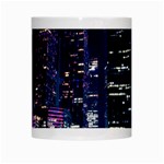 Black Building Lighted Under Clear Sky White Mug Center