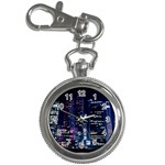 Black Building Lighted Under Clear Sky Key Chain Watches Front