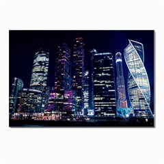 Black Building Lighted Under Clear Sky Postcard 4 x 6  (pkg Of 10) by Modalart