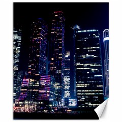 Black Building Lighted Under Clear Sky Canvas 11  X 14  by Modalart