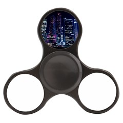 Black Building Lighted Under Clear Sky Finger Spinner by Modalart