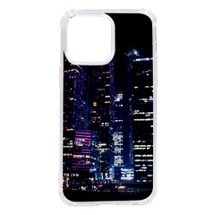 Black Building Lighted Under Clear Sky Iphone 14 Pro Max Tpu Uv Print Case by Modalart