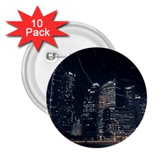 Time Lapse Photo Of City 2 25  Buttons (10 Pack)  by Modalart