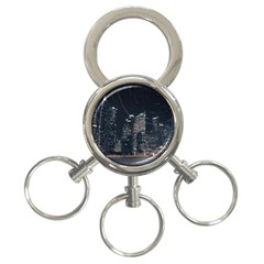 Time Lapse Photo Of City 3-ring Key Chain by Modalart