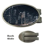 Time Lapse Photo Of City Money Clips (Oval)  Front