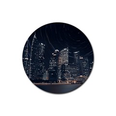 Time Lapse Photo Of City Rubber Coaster (round) by Modalart