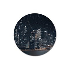 Time Lapse Photo Of City Magnet 3  (round) by Modalart