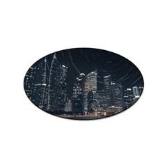 Time Lapse Photo Of City Sticker Oval (100 Pack) by Modalart