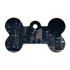 Time Lapse Photo Of City Dog Tag Bone (one Side) by Modalart