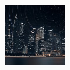 Time Lapse Photo Of City Medium Glasses Cloth by Modalart