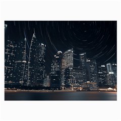 Time Lapse Photo Of City Large Glasses Cloth (2 Sides) by Modalart