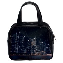 Time Lapse Photo Of City Classic Handbag (two Sides) by Modalart