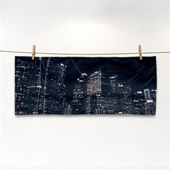 Time Lapse Photo Of City Hand Towel by Modalart