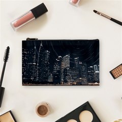 Time Lapse Photo Of City Cosmetic Bag (small) by Modalart