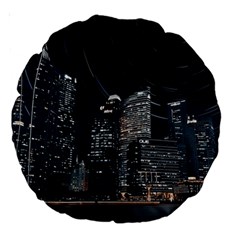 Time Lapse Photo Of City Large 18  Premium Round Cushions by Modalart